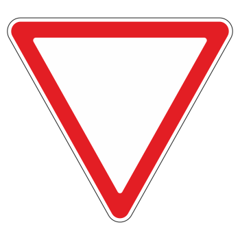 Дорожный знак 2.4 «Уступите дорогу» (металл 0,8 мм, II типоразмер: сторона 900 мм, С/О пленка: тип А коммерческая)